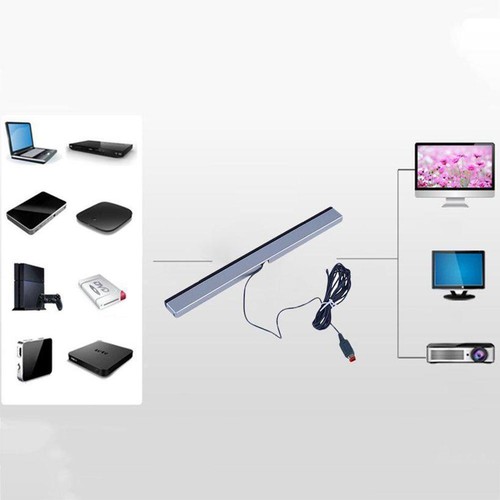 1x MOTION SENSOR BAR For Wii Wii U Wired IR Infrared Remote ☆ Inductor R1K0 - Picture 9 of 10