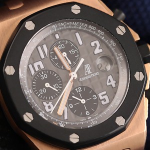 Audemars Piguet Royal Oak Offshore Chronograph 42mm Rose Gold Rubber Strap Watch Ebay
