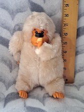 Vintage 70s Russ Gray Gonga Thumb Sucking Gorilla Monkey Stuffed Animal Plush 8"