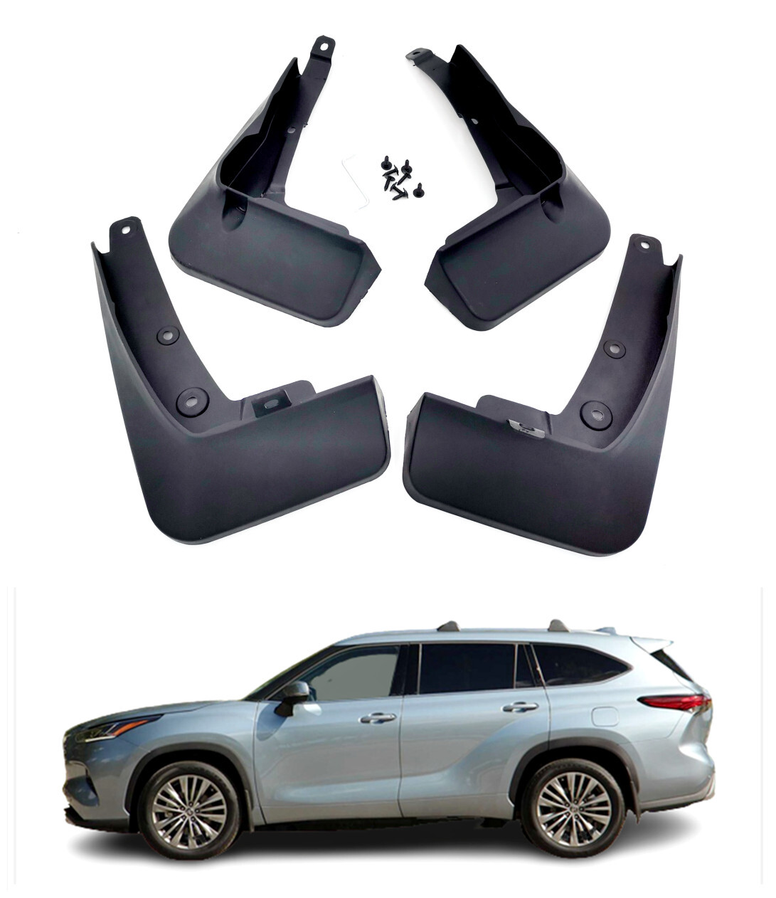 Mud Flaps Splash Guard Fender Fits Toyota Highlander 2020 2021 2022-image