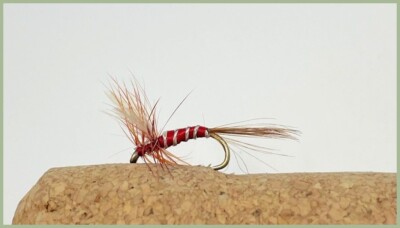 18 Mosche Secche Per Trota – Lunn's Particular, Houghton Ruby, Spinner (Misure 12-16)