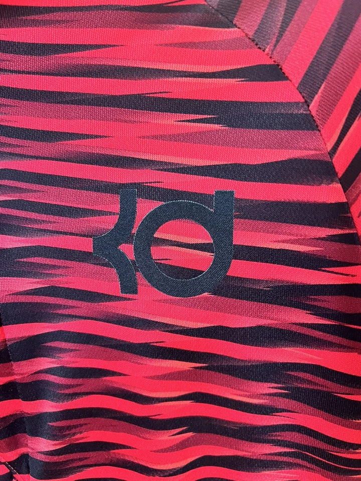 Nike Dri Fit Kevin Durant Full Zip Hoodie Youth XL Red/Black - Image 3 of 4