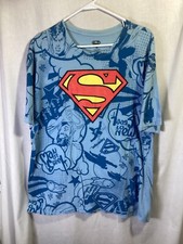 Superman Blue 2XL Cotton T Shirt T16