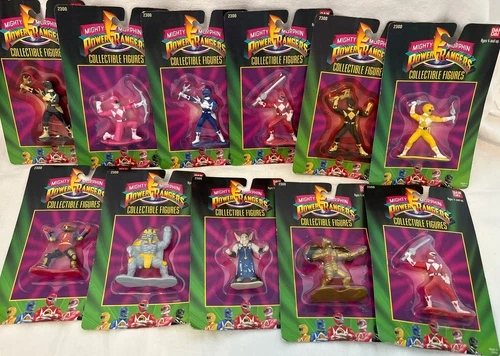 11 Unopened Vintage Power Rangers Collectible Figures 1993-1994 Edition  Bandai