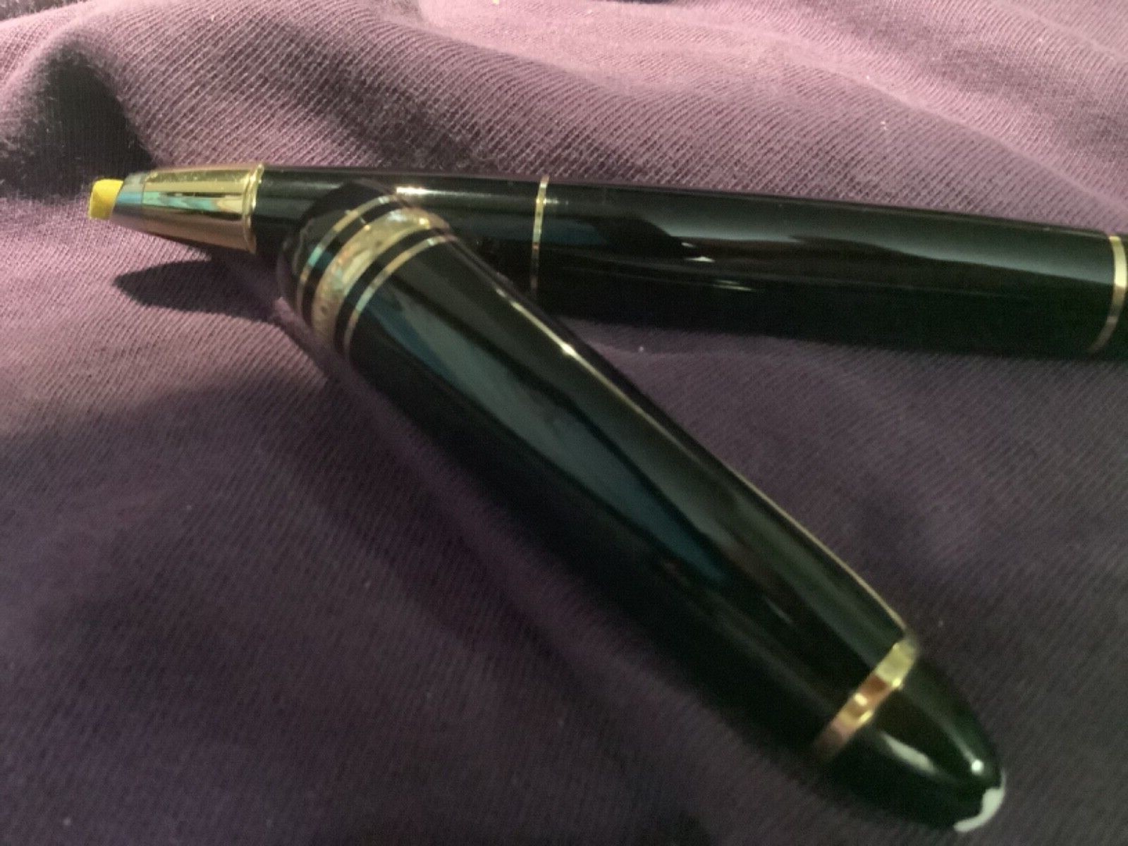 MONTBLANC Meisterstuck Legrand Black Document Marker 166 Highlighter Pen