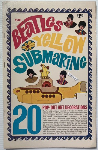 1968 THE BEATLES YELLOW SUBMARINE 20 POP-OUT ART DECORATIONS BOOK, COMPLETE - 第 6/6 張圖片