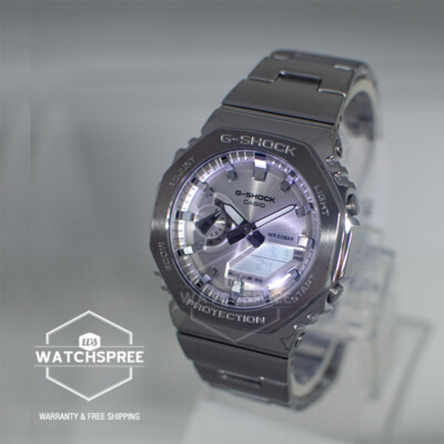 Casio G-Shock GM-2110D-7A Metal CasiOak Watch Silver From Japan