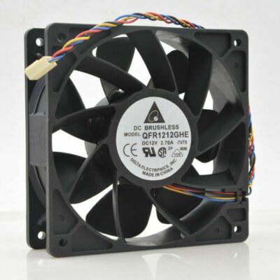Delta QFR1212GHE Antminer S9,S7,D3,L3+ Fan 12V 2.7A 6000RPM 12038 4pin fan