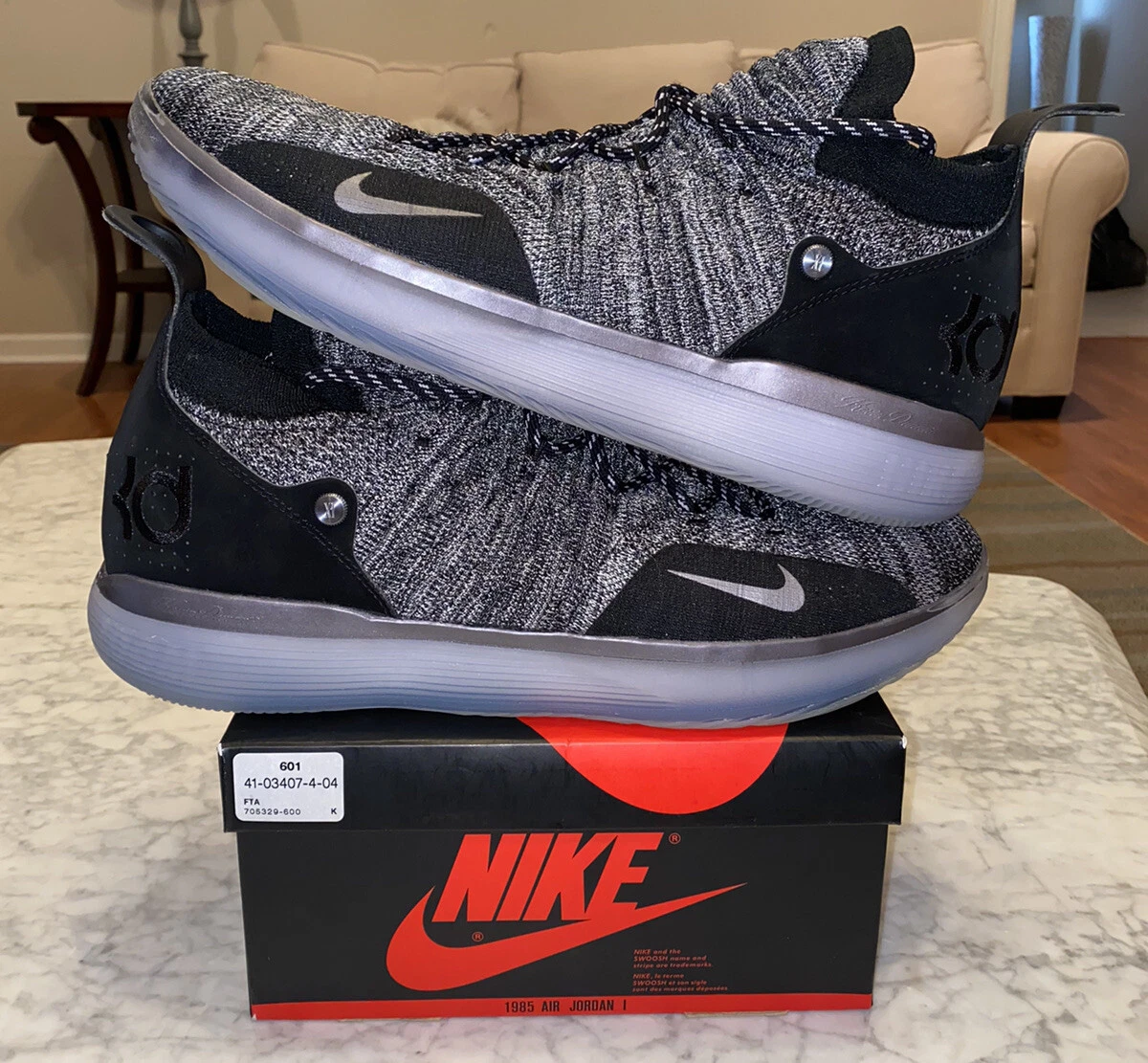 Ejercer Contratar Teseo Nike Air Zoom KD 11 XI Still 16 AO2604-004 Durant Black 1 2 3 4 5 Oreo 14 6  7 8 | eBay