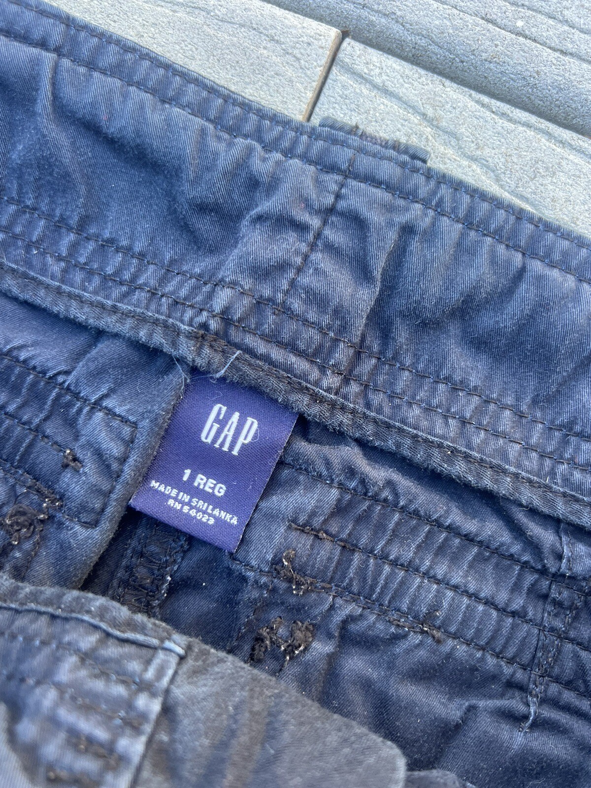 Vintage Y2K Gap Low Rise Cargo Pants 30 Black Skater … Gem