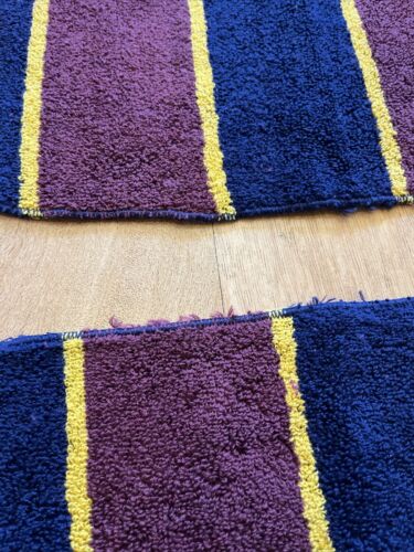Vtg Ralph Lauren Hand Towel & 2 Wash Cloth Blue Burgundy Red Yellow Striped - Picture 3 of 7