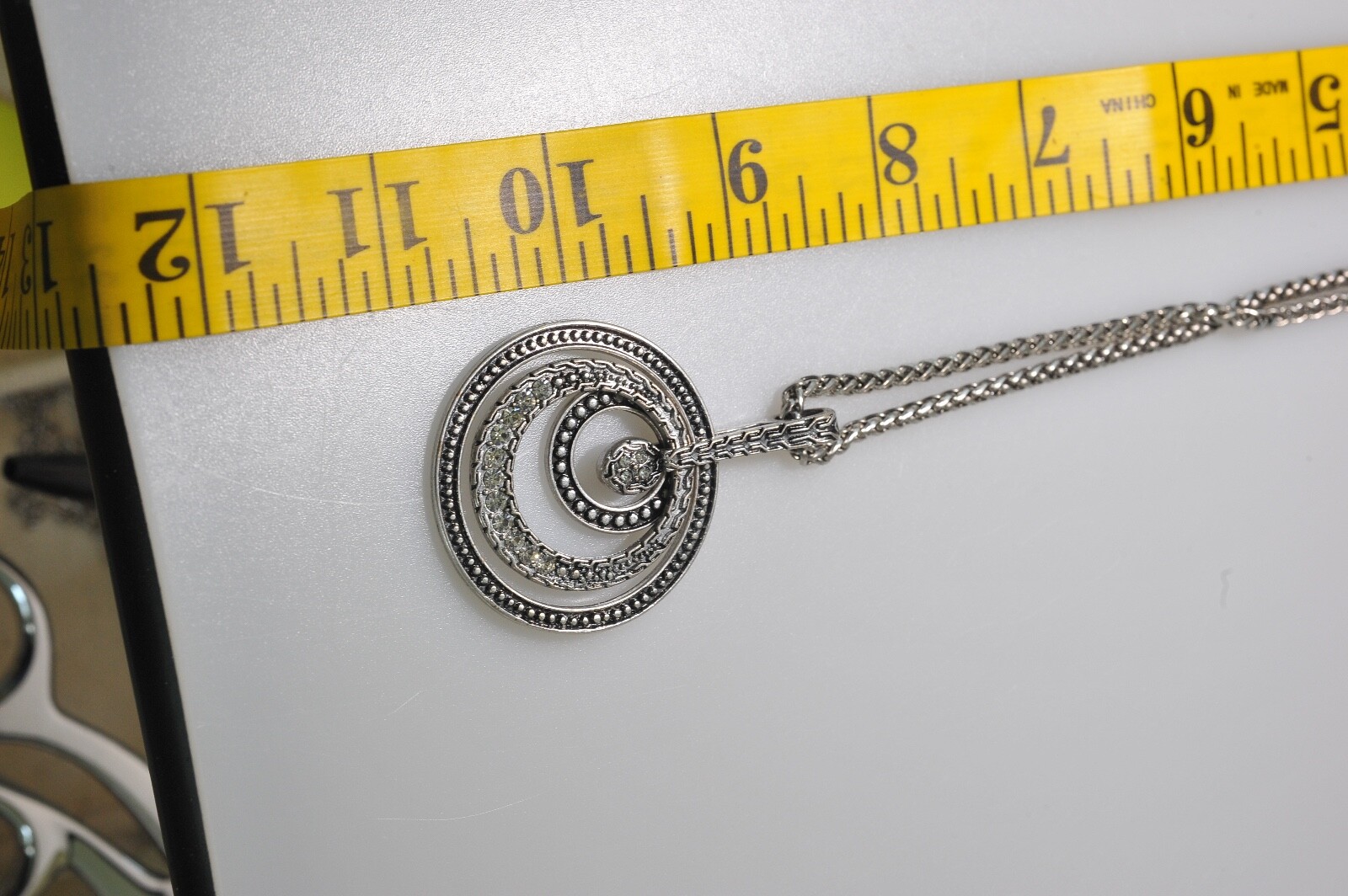 Ruby Road Silver Tone Statement  dangle charm rhi… - image 8