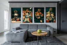 Muhammad Ali - Mike Tyson - Floyd Mayweather - Canelo Alvarez Boxing Poster set