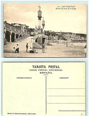 S01-2529, SPAIN, SAN SEBASTIAN, ROTONDA DEL PASEO DE LA CONCHA, 100-year-old 