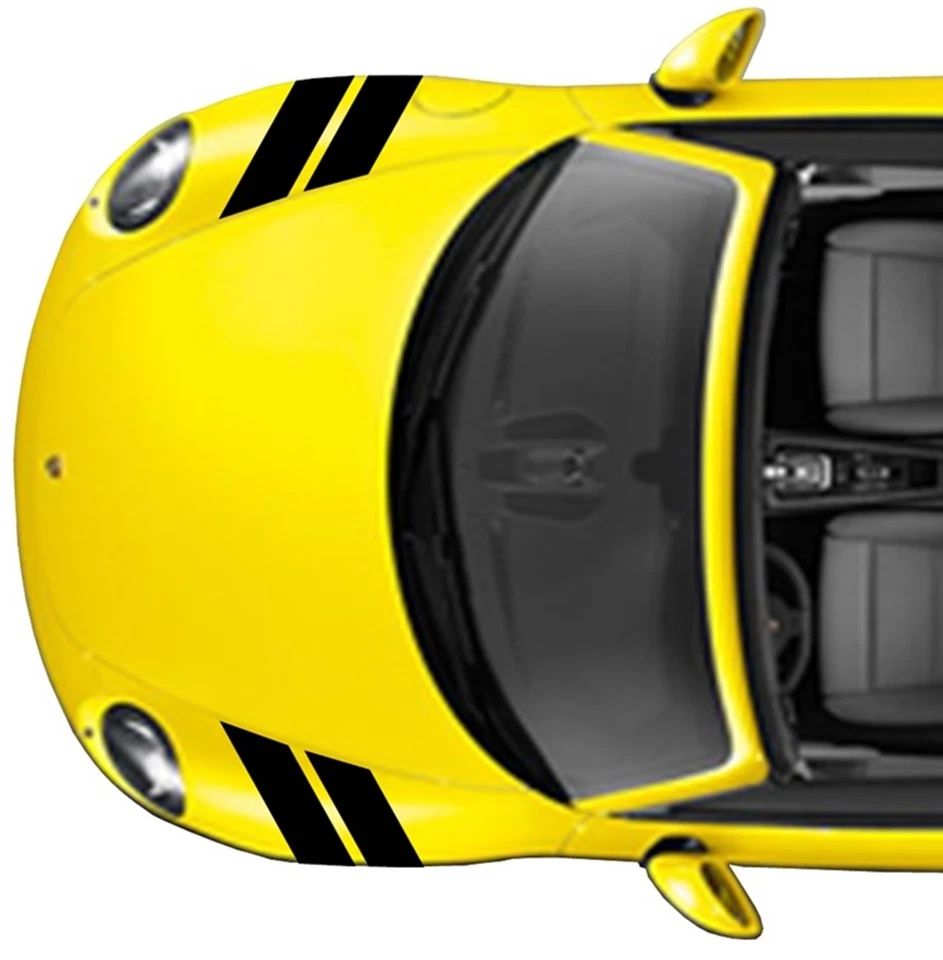 Fender Hash Bar Mark vinyl Rally RACING STRIPES 4" Decal (Fits PORSCHE Cayman) - Image 3 of 4