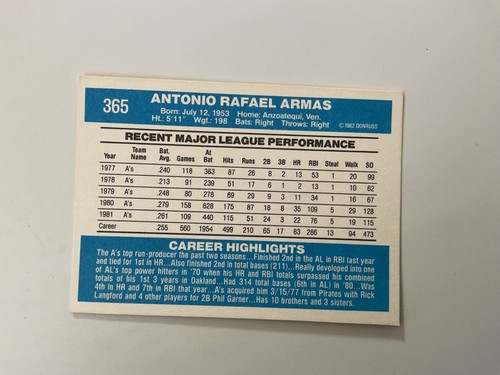 Donruss Baseball 1982 #275-499 descuento múltiple eliges envío gratuito agosto 2025 - Imagen 177 de 427