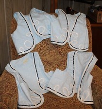 4 Professional Ballet Cowboy vest Blue Denim/Gold Trim