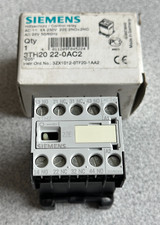NEW SIEMENS 3TH2022-0AC2 CONTACTOR CONTROL RELAY 2NO 2NC 24V