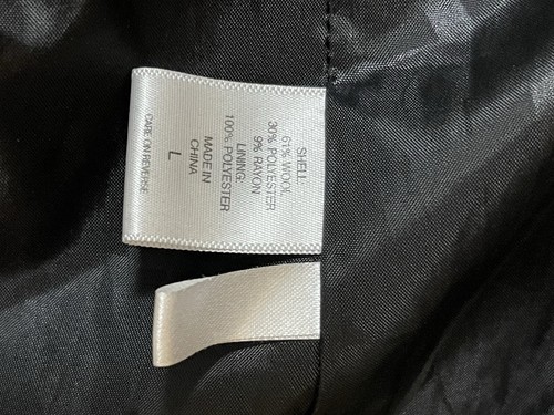 New York Womens Coat Toogle Buttons Full Zip Jacket Blended Wool Gray Size L - Picture 7 of 12