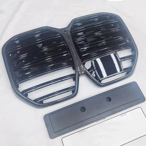 Se adapta a BMW G26 i4 2022-2024 parrilla delantera de fibra de carbono rejilla de doble línea - Imagen 5 de 5