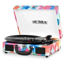 Victrola Journey Suitcase Record Player - Geo Print