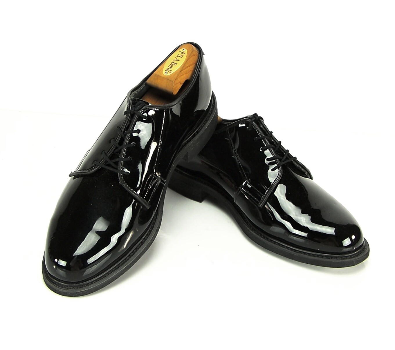 BATES High Gloss Patent Leather Uniform Dress Oxford Shoes Military