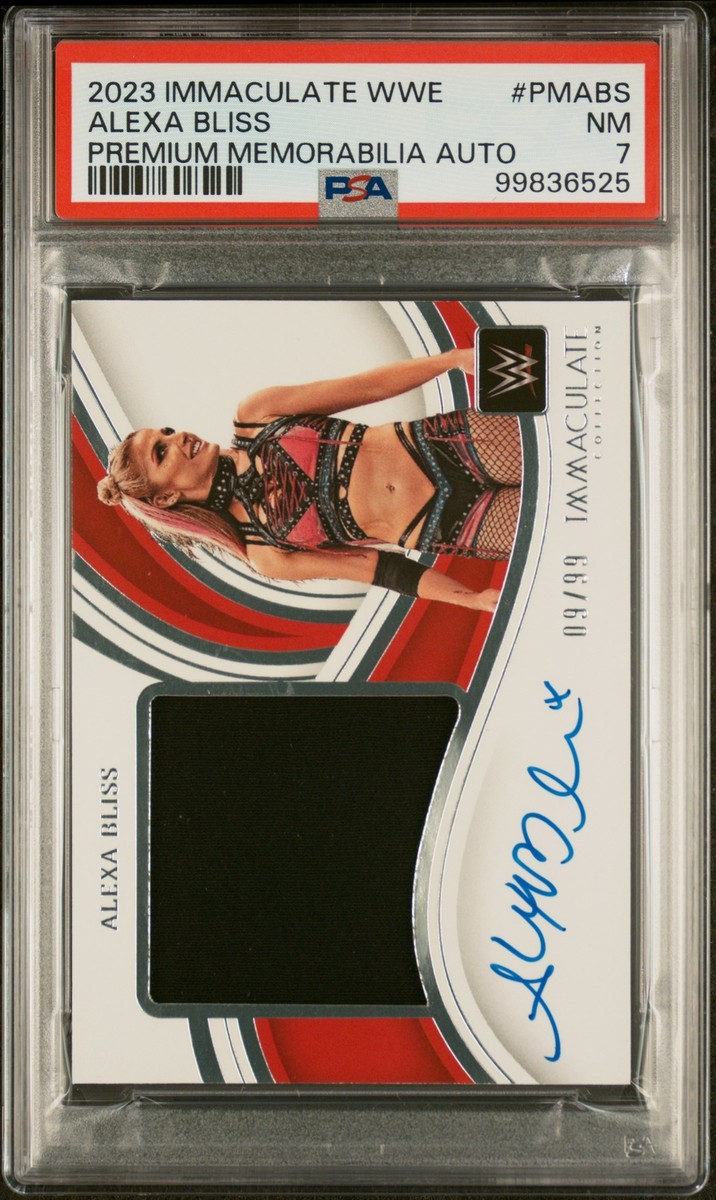 2023 PANINI IMMACULATE WWE PREM MEM AUTOS #PMABS ALEXA BLISS 9/99 