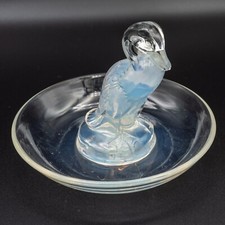 R Rene Lalique France Crystal Opalescent Canard Duck Cendrier Ashtray -FREE SHIP