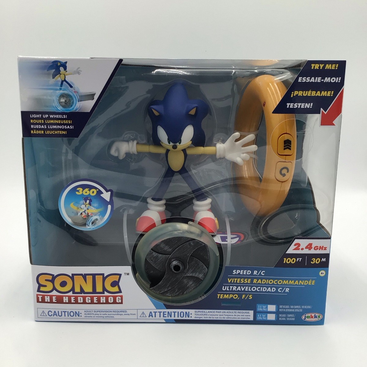 Sonic the Hedgehog RC Remote Control Vehicle Gold Ring Light Up