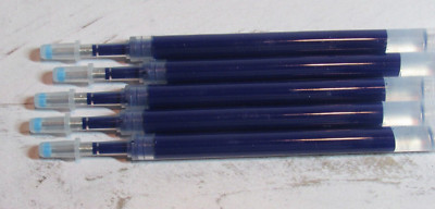 SET OF 5 BLACK BROAD Gel Refills -fit  Rotring Core Rollerball Pens