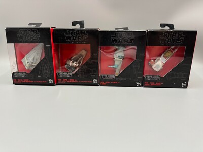 Lot of 4 Star Wars Black Series Titanium (2015) Vehicles #06, 11, 16, 19,  NEW