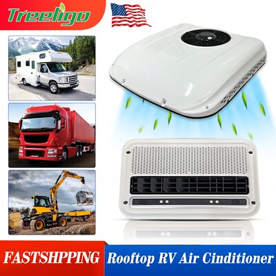 12V Air Conditioner RV Rooftop Electric Parking AC Unit for Caravan Motorhome RV