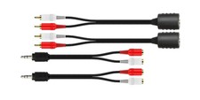 Stereo RCA L/R 3.5mm Audio Extender Over CAT5 CAT6 Cable