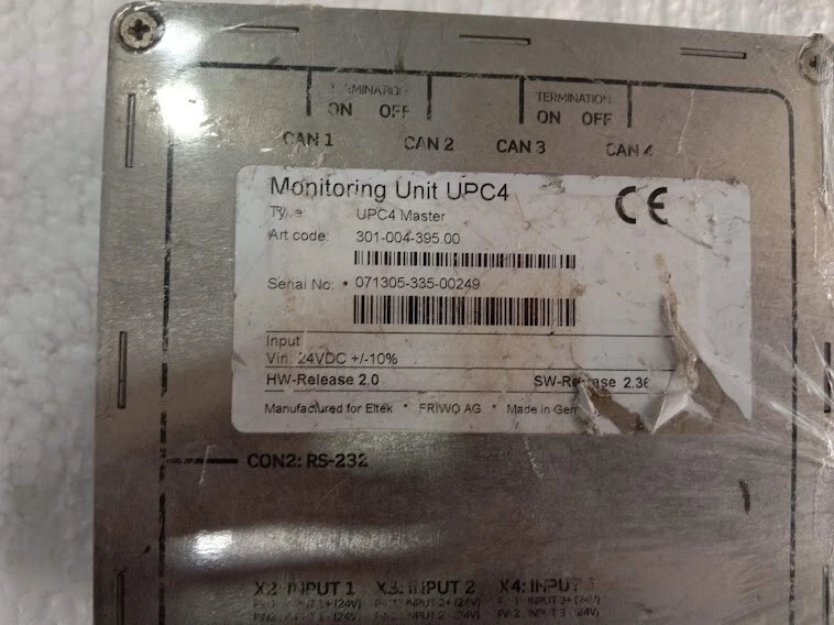 Monitoring Unit UPC4 Master 301-004-395.00 H.W-Release 2.0 SW Release 2.36.b78 - Image 2 of 4