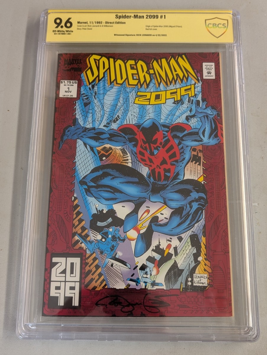 Spider-Man 2099 CBCS 9.6 SS Rick Leonardi Autograph Miguel O'hara