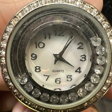 Pretty Silvertone With Faux Diamonds Watch