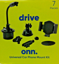 Drive Onn Universal Car Phone Mount Kit 7-Piece Set   NIB, Fits Apple  Android