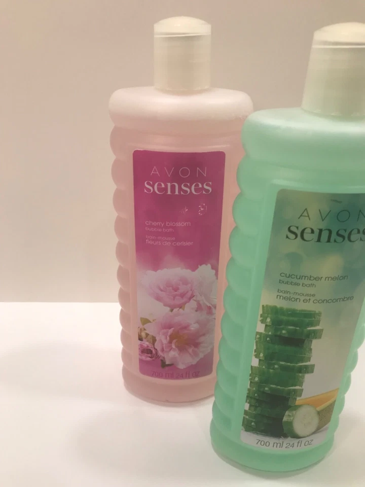 New Avon Senses Cucumber Melon and Cherry Blossom Bubble Bath 24 fl oz - Image 3 of 4