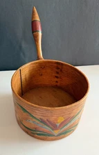 Vintage Tole Painted Bentwood Shaker Scoop Measure