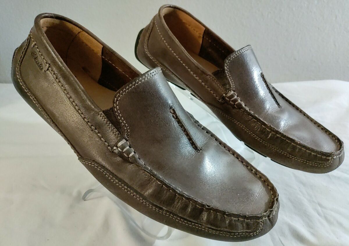 Clarks Collection Brown Penny Loafer Slip On Casual Dress Clarks Collection Brown Penny Loafer Slip On Casual Dress