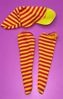 Vintage BARBIE DOLL Best Buy 9959 HAT Knee Socks Striped Yellow Red