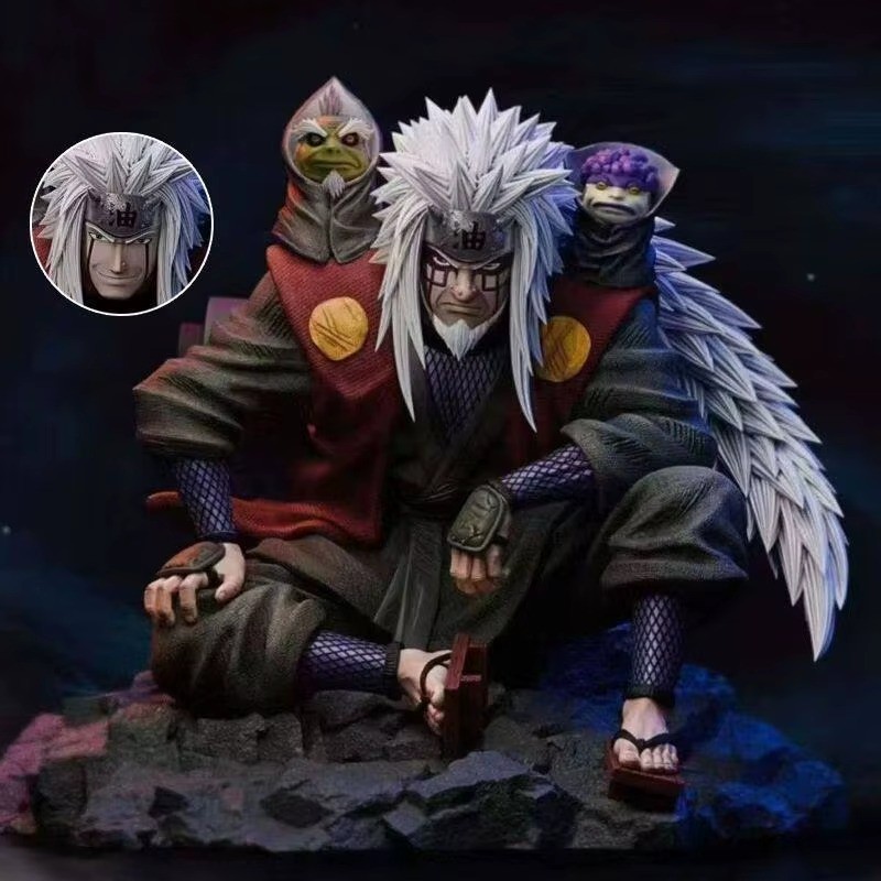 16cm Naruto Jiraiya Mount Myoboku Sitting Figure PVC Anime Statue