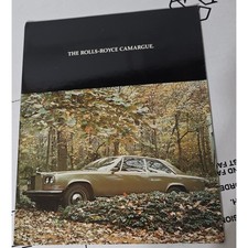 Rolls Royce Camargue Brochure Vintage Car Classic Luxury Automobile History