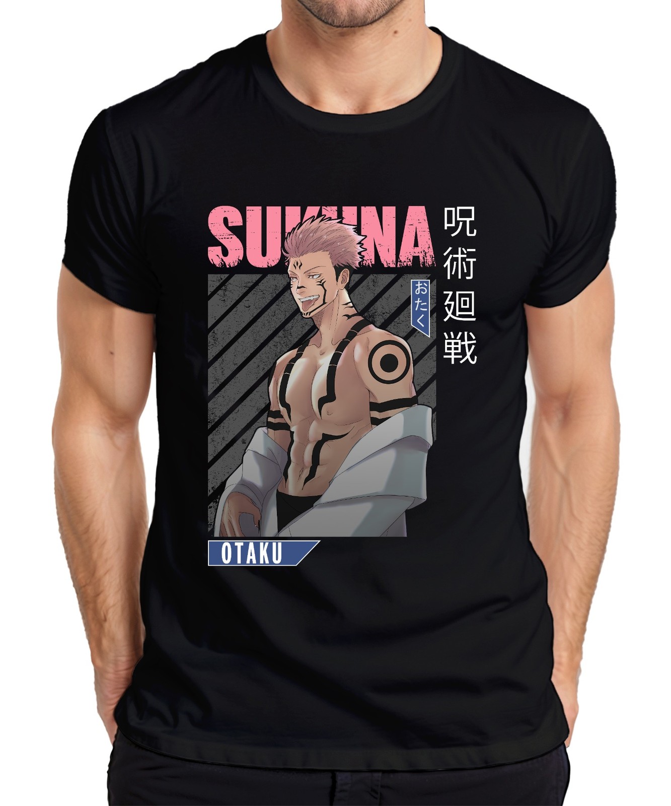 Sukuna Jujutsu Kaisen Otaku Anime Aesthetic Demon Gift Vintage Mens T-Shirt