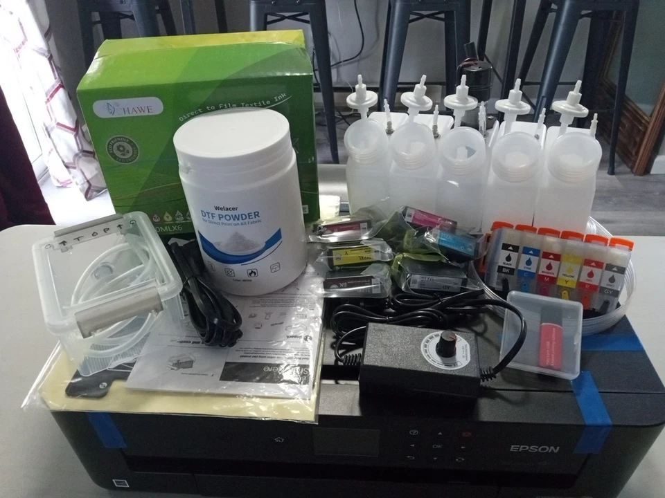 DTF Converted Epson XP-15000 Chipless/Rip Installed 250ML Power Stirring System. - Image 2 of 4