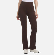 Jockey Medium Women's High Rise Flared Legging Yoga Pant, Espresso color
