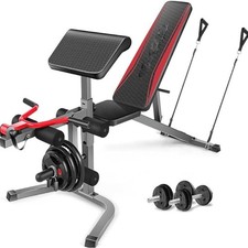Adjustable Weight Bench Set with Leg Extension  Leg Curl 900LBS Space-Saving US