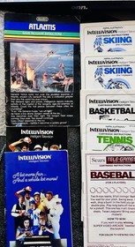 INTELLIVISION GAME LOT OF 12 MANUALS +2 CATALOGS-CHESS MOTORCROSS/TRON/MISSION X