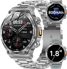 Military Smart Watch Men 800mAh Battery Fitness Tracker Blood Oxygen Call Wat...