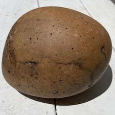 Antique Italian Marble Alabaster Large Potato Stone 18" Diameter